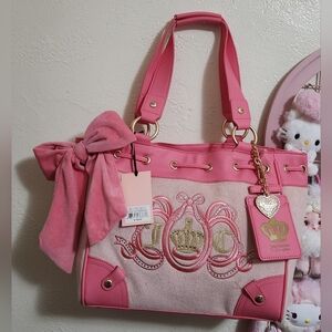 New Juicy Couture Lovers Club Daydreamer Tote Pink Bag